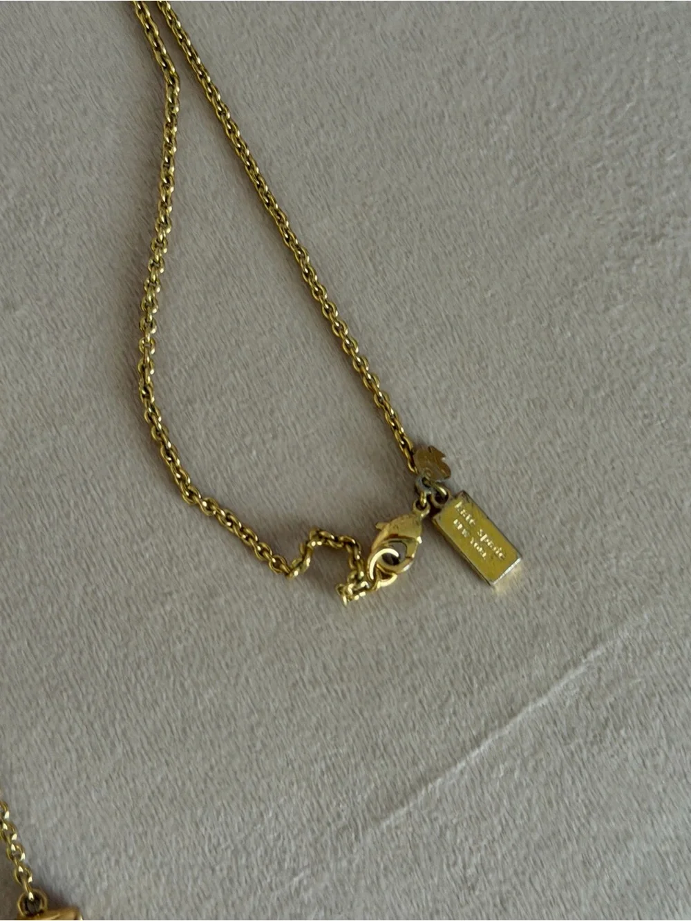 Kate Spade Gold Bow Scattered Station Necklace